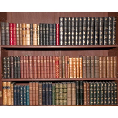 Lot 376 - [FINE BINDINGS] Group of leather bound books....