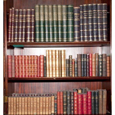 Lot 377 - [FINE BINDINGS] Group of leather bound books....
