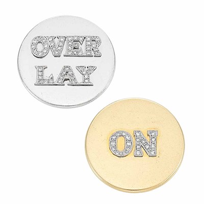 Lot 51 - Pair of White and Yellow Gold and Diamond Gambling Chips