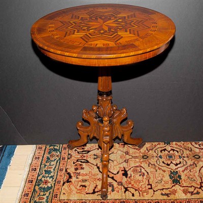 Lot 369 - Victorian Parquetry Inlaid Walnut Side Table...