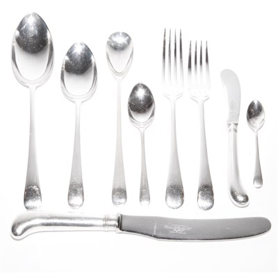 Lot 317 - Assembled English Silver Plated Flatware...