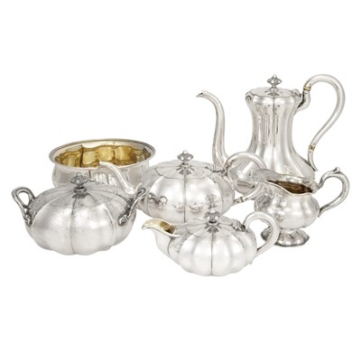 Lot 218 - Russian Silver Tea and Coffee Service Pavel...