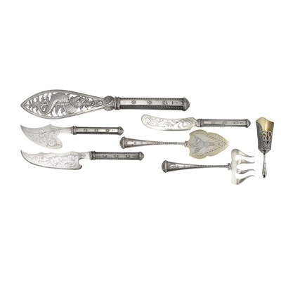 Lot 216 - Russian Silver Flatware Service Retailed by...