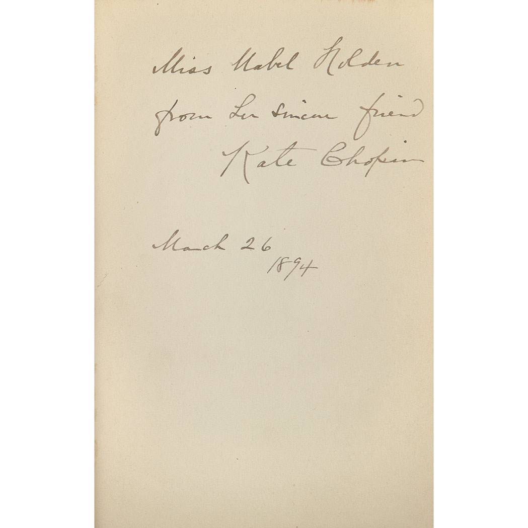 Lot 378 - CHOPIN, KATE [O'FLAHERTY, KATHARINE] Bayou...