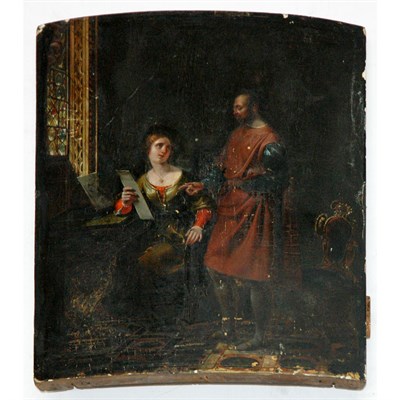 Lot 33 - Dutch School 19th Century The Letter Inscribed...