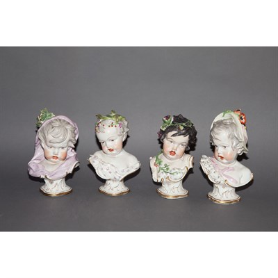 Lot 144 - Set of Four Continental Ceramic Allegorical...