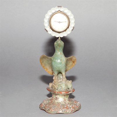 Lot 316 - Chinese Carved Green and White Hardstone Desk...