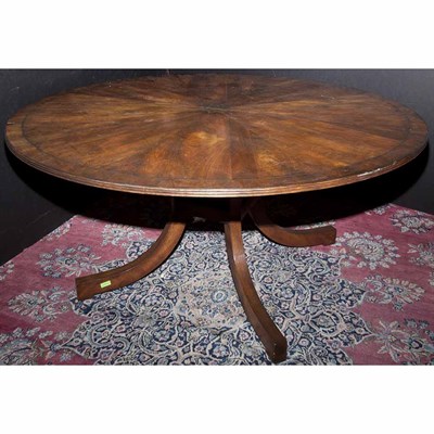 Lot 322 - Continental Brass Inlaid Walnut Dining Table...