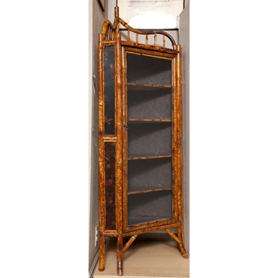 Lot 118 - Regency Style Bamboo Corner Vitrine Height 16...