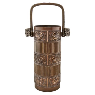 Lot 491 - Chinese Bronze Handled Vase 19th Century Of...