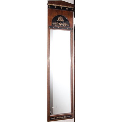 Lot 347 - Empire Style Mahogany Mirror Height 6 feet 10...