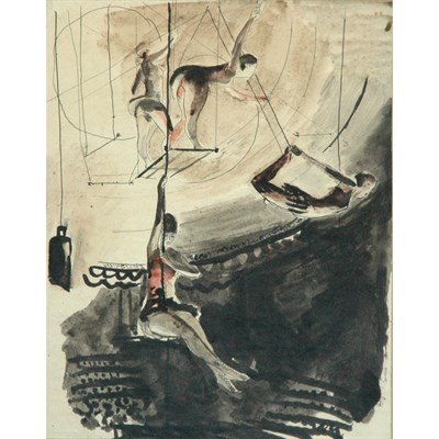 Lot 19 - American School 20th Century Flying Trapeze...