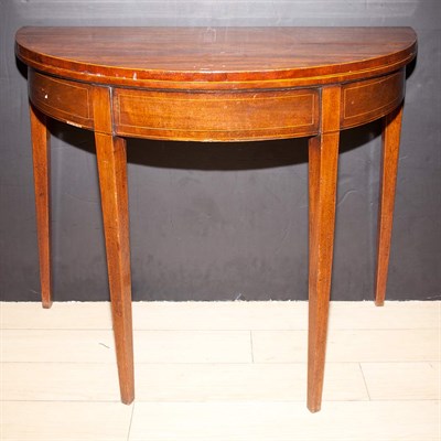 Lot 593 - George III Mahogany Fold-Over Table Height 29...