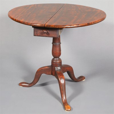 Lot 390 - Queen Anne Walnut Tilt-Top Tea Table Late 18th...