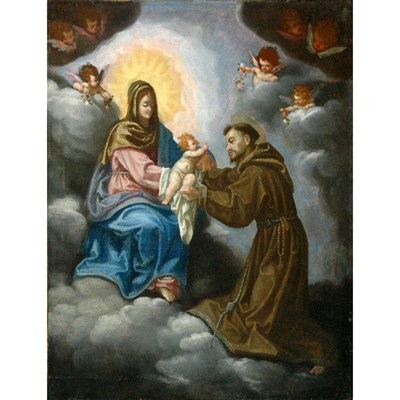 Lot 16 - Florentine School 17th Century The Vision of...