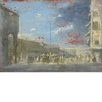 Lot 68 - Manner of Canaletto View of Piazza San Marco,...