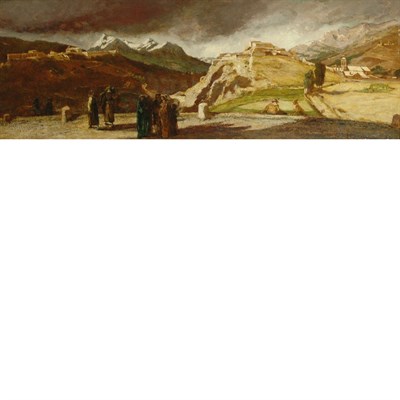 Lot 98 - Manner of Adolphe Monticelli Mountainous...