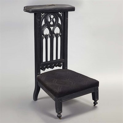 Lot 1318 - American Gothic Revival Carved and Ebonized...