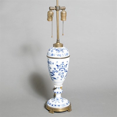 Lot 265 - Meissen Porcelain Lamp Height 13 1/2 inches.
