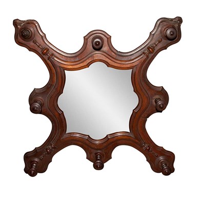 Lot 1271 - Mahogany Hall Mirror Mid 19th century Of star...