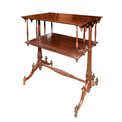 Lot 1242 - Rosewood Side Table Mid 19th century With two...