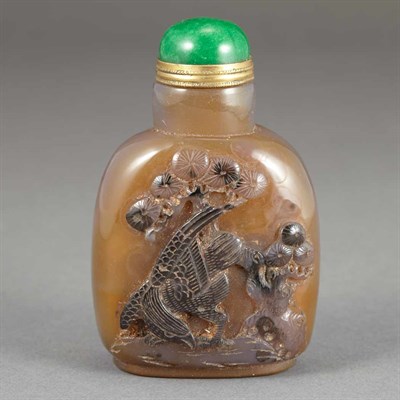 Lot 205 - Chinese Shadow Agate Snuff Bottle 19th Century...