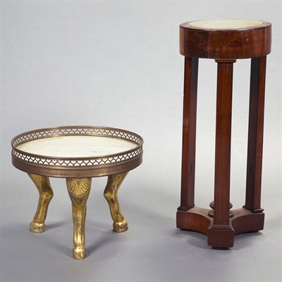 Lot 1205 - American Marble Top Mahogany Stand; Together...