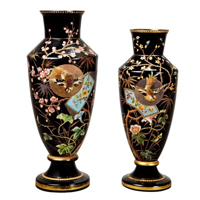 Lot 1500 - Two Aesthetic Movement Japanese Style Black...