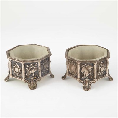 Lot 1327 - Pair of American Silver Salts 19th Century...