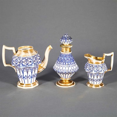 Lot 1302 - Group of Three French Gothic Style Porcelain...