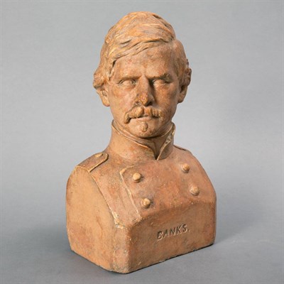 Lot 1272 - Plaster Bust of Major General Nathaniel Banks...
