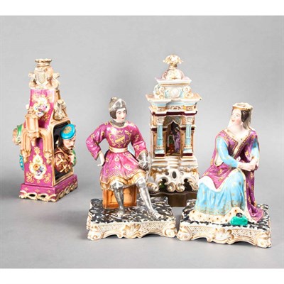 Lot 1498 - Group of French Porcelain Scent Bottles Paris,...
