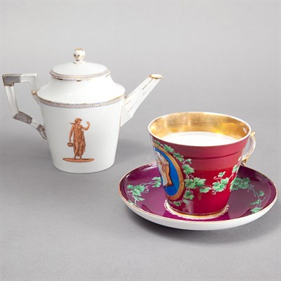 Lot 1425 - German Neoclassical Style Porcelain Teapot...