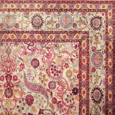 Lot 508 - Silk Kashan Carpet Central Persia, circa 1925...