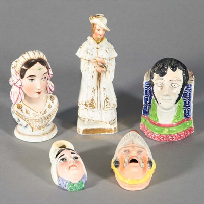 Lot 1515 - Group of Paris Porcelain Inkwells and Pin...