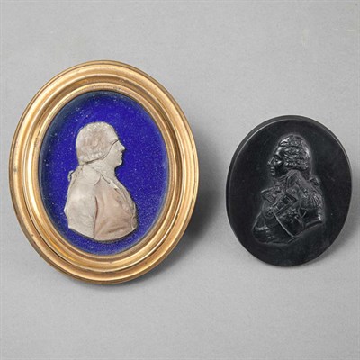 Lot 1567 - Two Framed Relief Bust Miniatures 18th/19th...