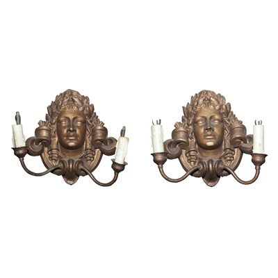 Lot 1254 - Pair of Neoclassical Style Painted Wood...