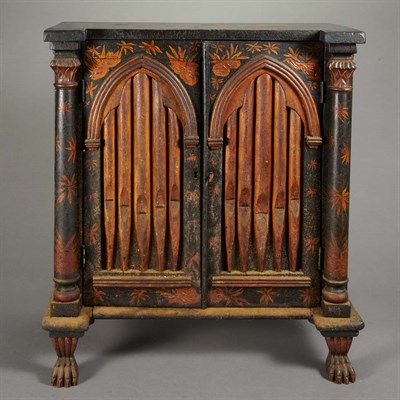 Lot 1589 - Chinoiserie Decorated Painted Wood Diminutive...