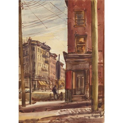 Lot 372 - Reginald Marsh American, 1898-1954 In Brooklyn...