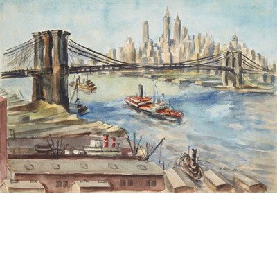 Lot 374 - Reginald Marsh American, 1898-1954 Brooklyn...