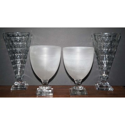 Lot 330 - Two Pairs of Glass Vases Height of taller 16...