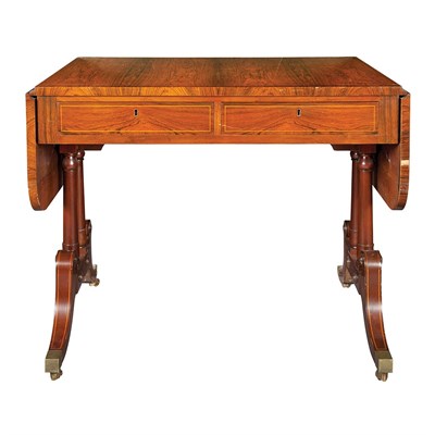 Lot 607 - Regency Style Mahogany Sofa Table Height 28...
