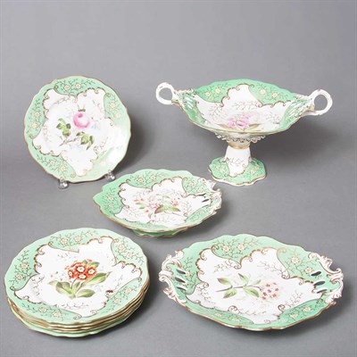 Lot 529 - English Porcelain Dessert Service...