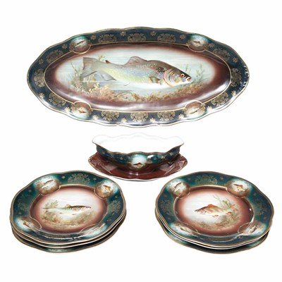 Lot 290 - Bavarian Porcelain Transfer Decorated and Hand...