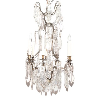Lot 291 - Louis XV Style Patinated-Metal and Glass...