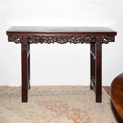 Lot 486 - Chinese Altar Table The rectangular top above...