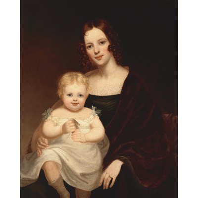 Lot 8 - Attributed to Bass Otis Portrait of Sarah...