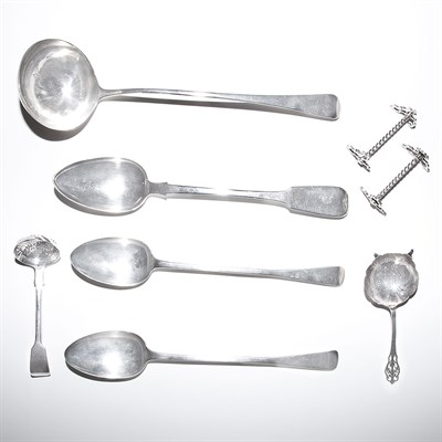 Lot 499 - Group of Eight Georgian and Victorian Silver...