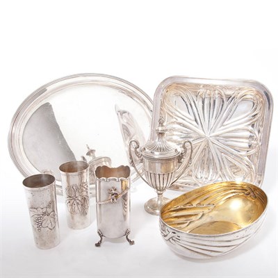 Lot 501 - Group of Continental Silver Table Articles...