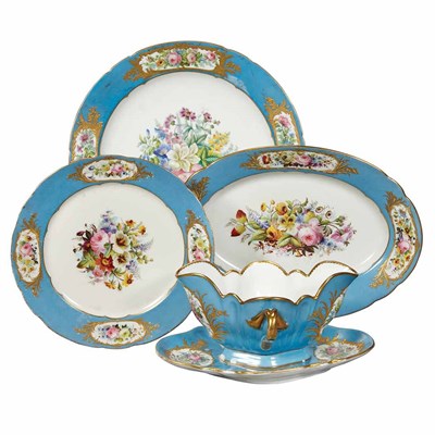 Lot 331 - Assembled Russian Partial Porcelain Dinner...